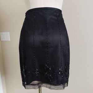 Ann Taylor Black Lace / Sequin  Skirt, NWT / 20" from waist to bottom